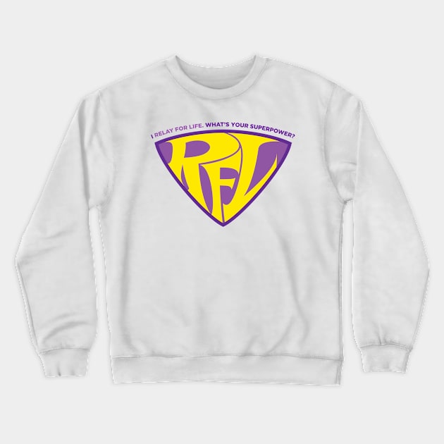 I Relay for Life - Wonder Twins Crewneck Sweatshirt by frankpepito